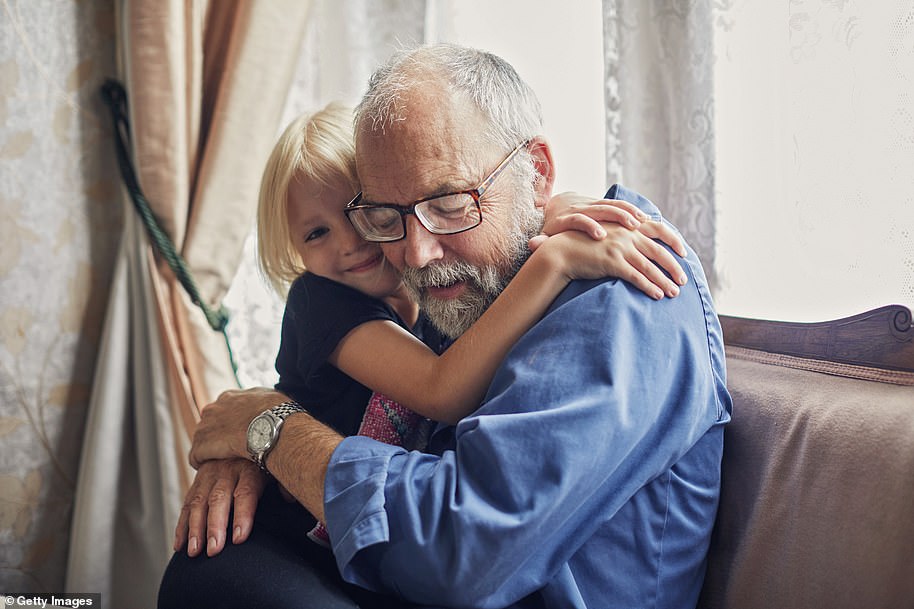 Hugs with family and friends will be allowed again from May 17 (file picture posed by models)